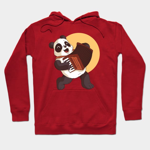 Panda Playing Accordion Hoodie by madeinchorley